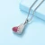 Naszyjnik na prochy Serce Rose Crystal – widok z przodu