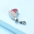 Wisiorek na prochy Serce Rose Crystal – otwarta komora na prochy